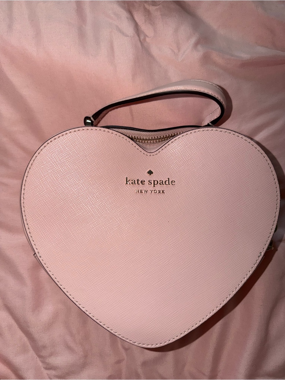 kate spade Heart-Shaped Mini Wristlet in Light Pink